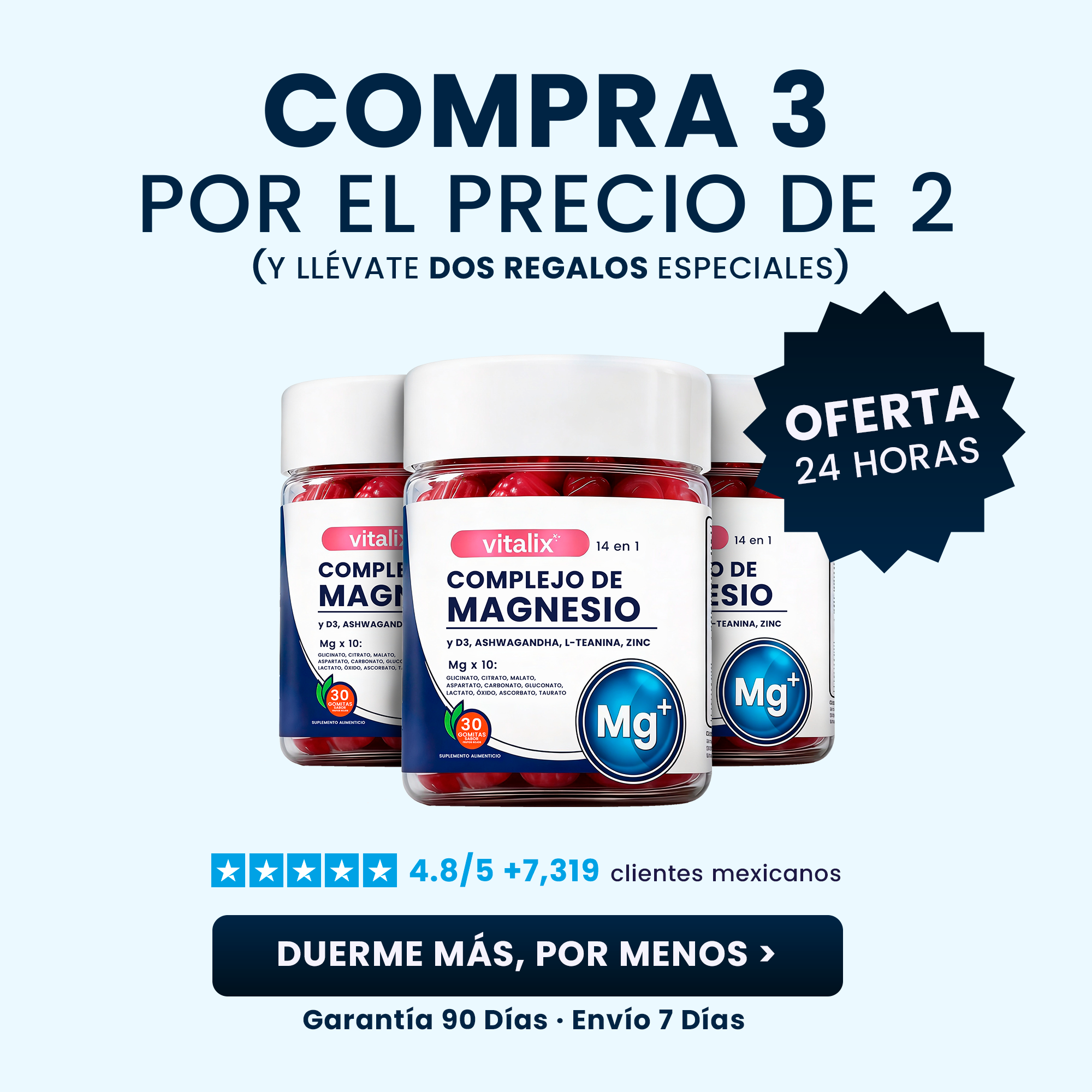 Vitalix® Gomitas Magnesio 14 en 1 | Recupera Tu Sueño
